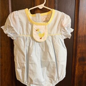 Baby Blue Bubble with Duck Embroidery